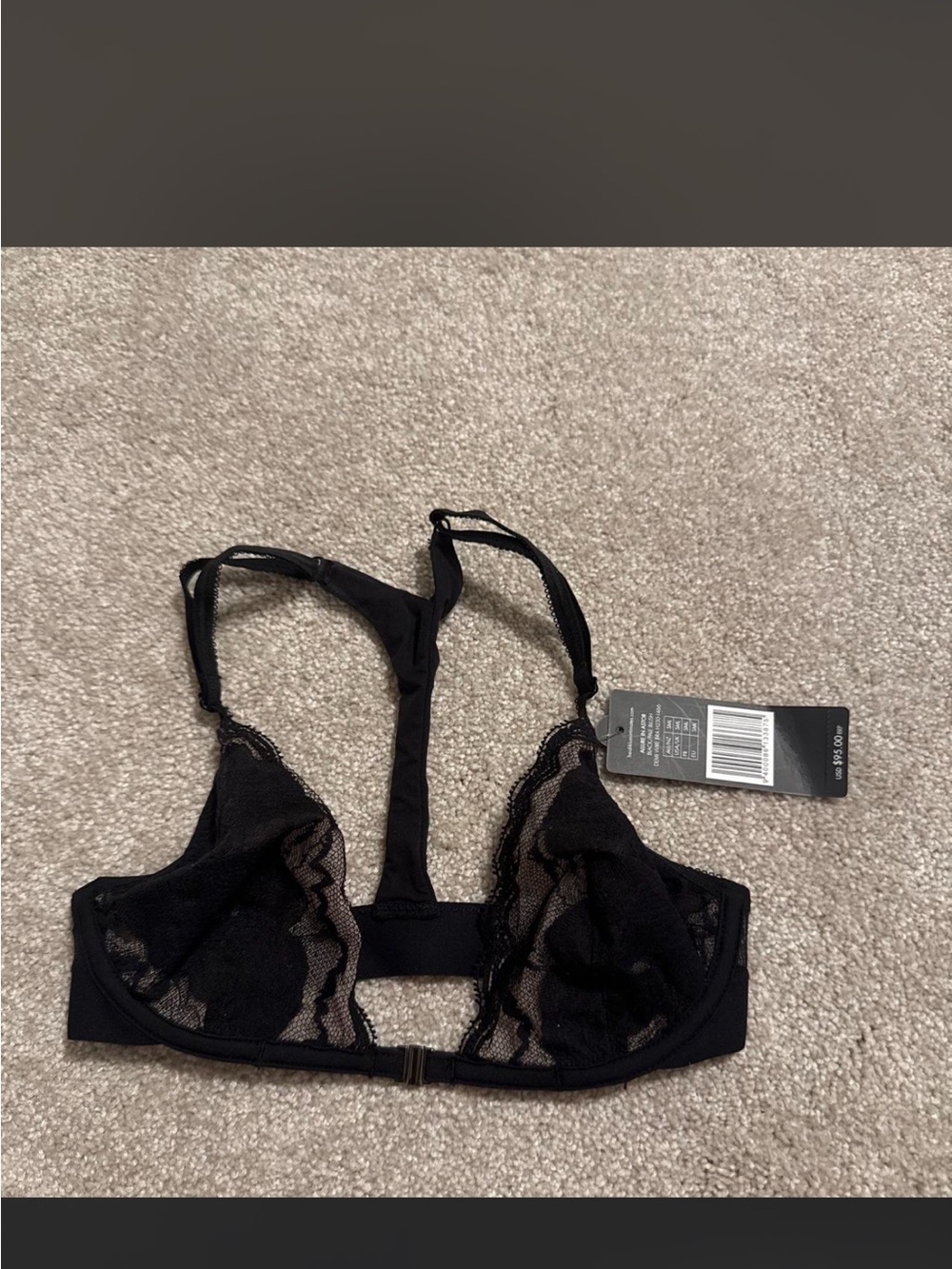 Heidi Klum Intimates Black Lace Sheer Bralette